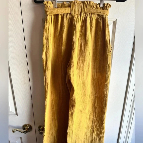 Banjara elastic waist wide leg pants. Mustard yellow size M - Picture 3 of 8